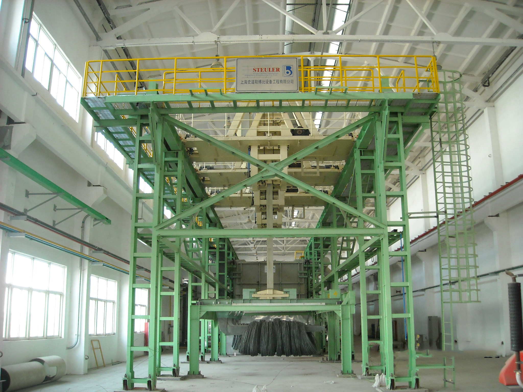 Tunnel pickling line at Xianyang BOMCO Steel Tube & Wire Rope Co.,Ltd 